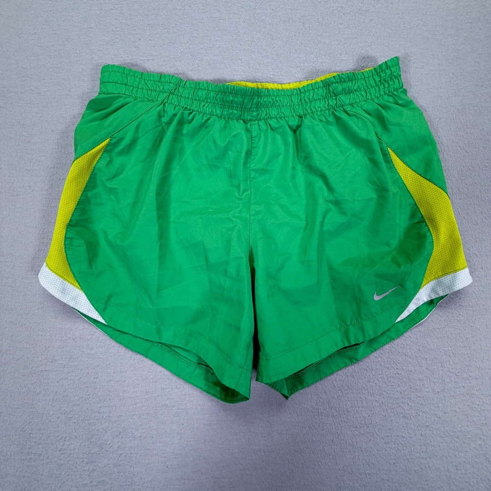 Nike Running Shorts‎ Womens Size S Good Green Yellow Mesh Athletic Activewear